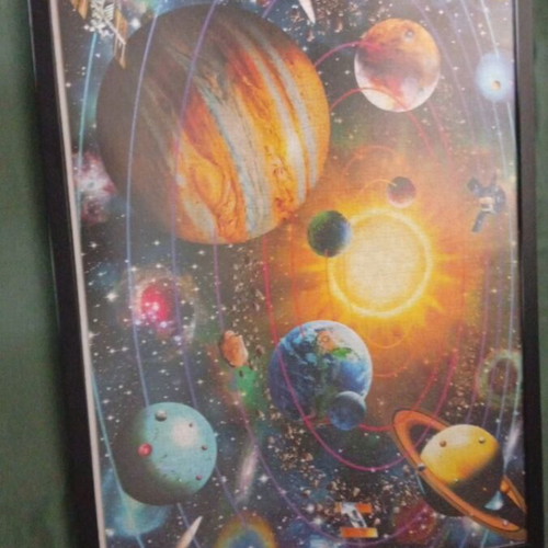 Puzzle set with framed and boxed pieces, 1500 parts