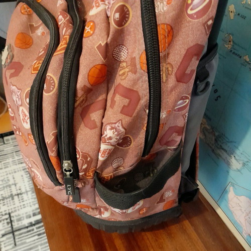 School backpack with wheels used