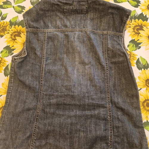 Denim women's vest used, size L, blue