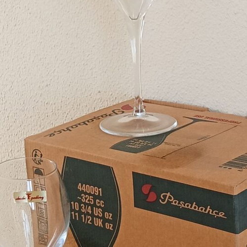 Monte Carlo Wine Glasses Set of 12, Handmade, 325cc