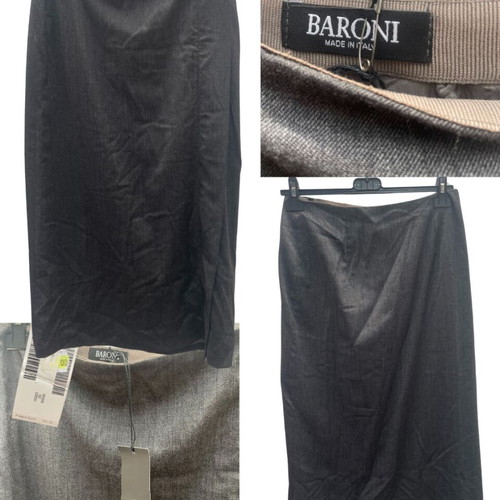 Baroni Made in Italy Grey Pencil Skirt used