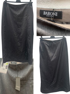 Baroni Made in Italy Grey Pencil Skirt used