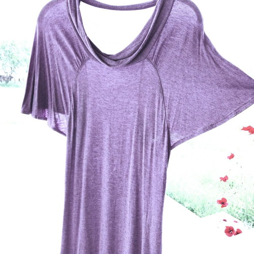 Blouse long small size used, eggplant lilac color