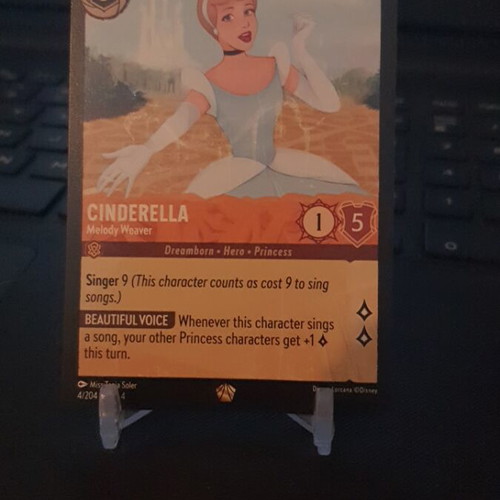 Disney Lorcana TCG Cinderella Melody Weaver 4/204 Legendary like new