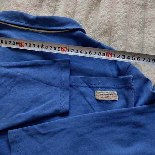 Behype men's long-sleeve polo shirt XL blue like new