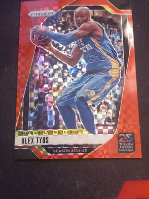 Alex Tyus 75 Prizm Turkish Airlines Red Refractor card like new