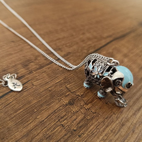 Alexi Andrioti Accessories Necklace with 3D Elephant, like new, silver