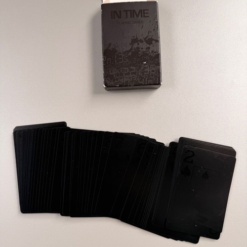 Black playing cards new from the movie In Time