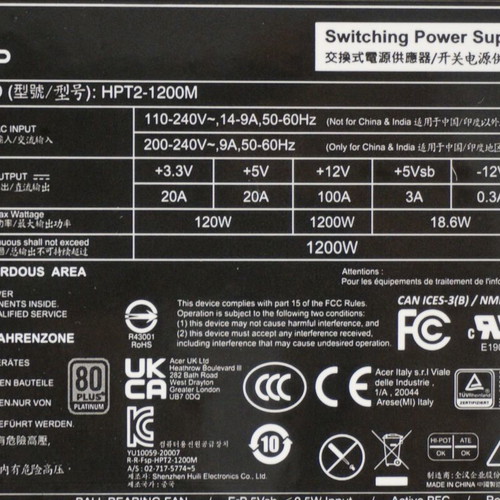 PSU 1200W FSP Platinum PCIe 5.0 ATX 3.0 power supply used