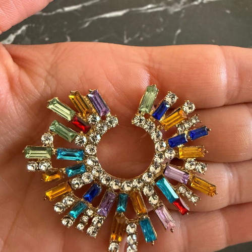 Multicolor earrings with stud new