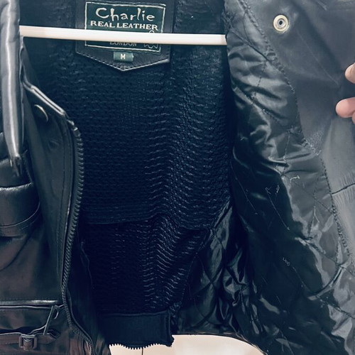 Leather motorcycle jacket vintage, like new, size Medium