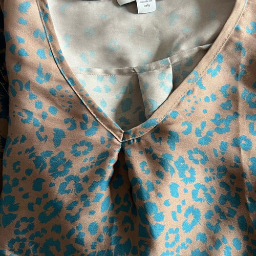 Marella women's shirt with animal print and belt, new, size S