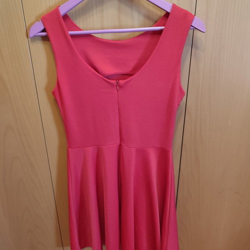 Zara red dress used, knee-length, viscose, size M