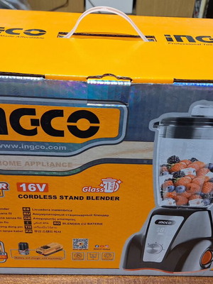 INGCO CJB050K Cordless Blender 16V New with 2 Batteries and Charger