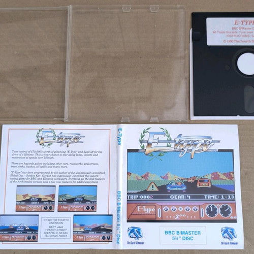 E-Type (The Fourth Dimension) BBC Micro disk like new