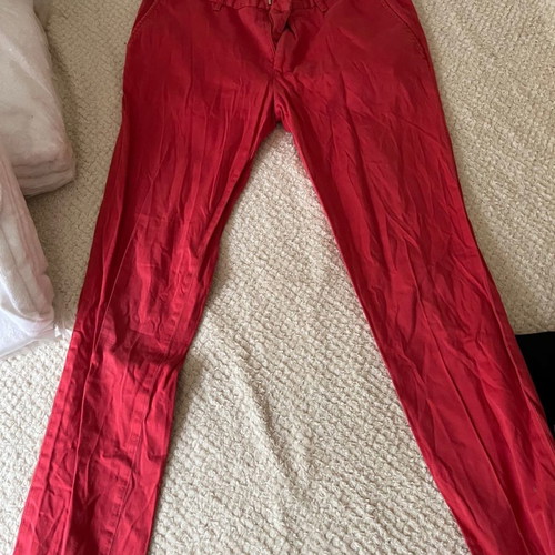 TopMan red slim pants used, size 44 EU