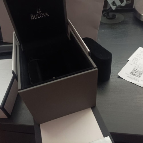 Bulova Wilton 96A207 men's automatic watch, silver open heart dial