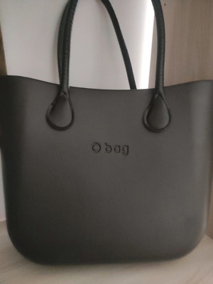 Obag shoulder bag used with leather handles and integrated pouch