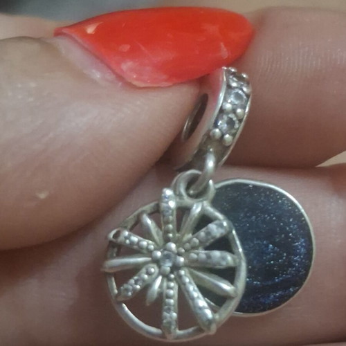 Pandora charm 'The Best Is Yet to Come' firework with zirconia stones