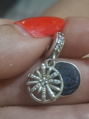 Pandora charm 'The Best Is Yet to Come' firework with zirconia stones