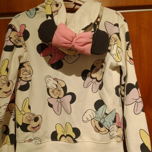 Mini Mouse cotton jacket with hood and pockets like new