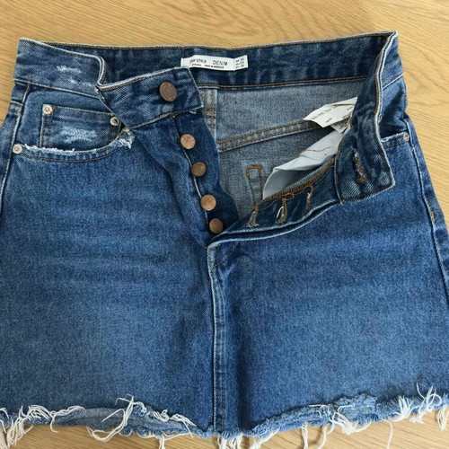Bershka jean skirt size 36, like new, blue