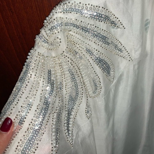 White sequin shirt like new