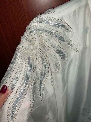 White sequin shirt like new