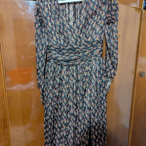 Zara wrap dress used, size S, black-brown