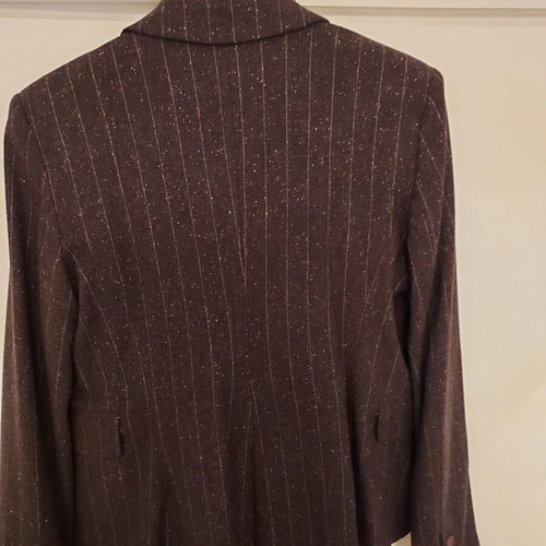 Women's brown wool suit like new, jacket L, trousers XL