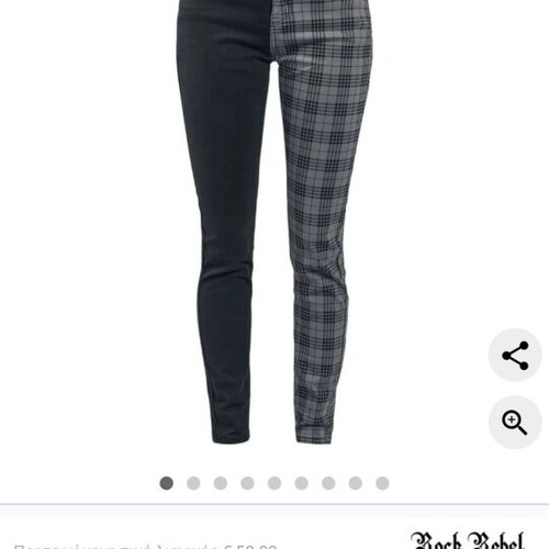 Rock Rebel by EMP Skarlett 2-Tone Pants black and grey tartan, new