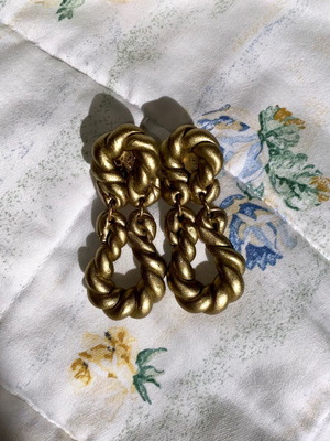 Vintage earrings used, 1980s style