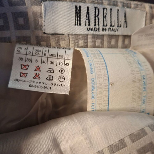 Marella skirt like new, white and gray, size M 38 10, height 49 cm