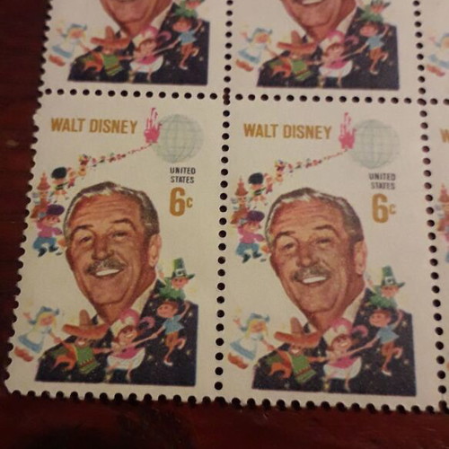 Walt Disney stamps new, pack of 10, 1968
