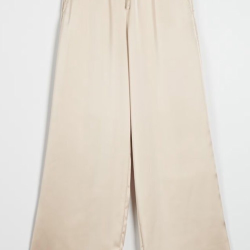 Sinsay satin pants XL like new beige gold