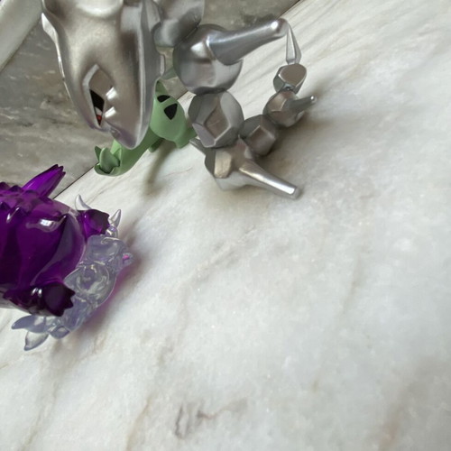 Pokemon figures pack used with Tyranitar, Gengar, Steelix
