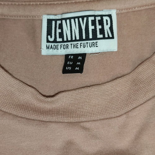 Jennyfer Fearless athletic crop top like new, size S, beige and white