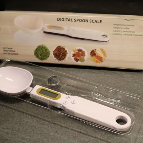 Measuring spoon with digital display 500g new, white