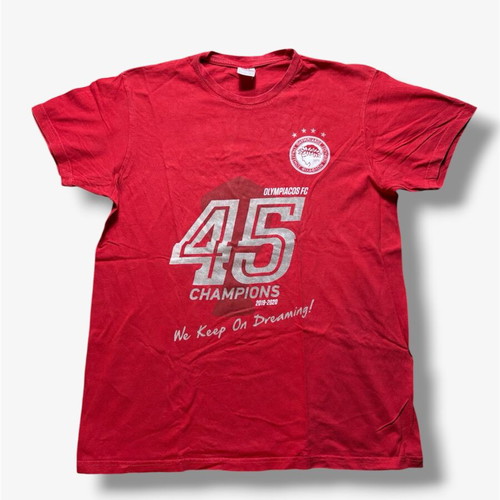 Olympiakos 2020 Champions Anniversary Tee used, Large