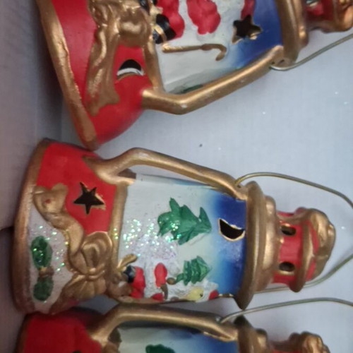 Christmas candles and decoration items like new, set