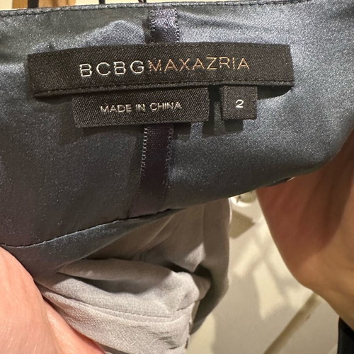 BCBG Max Azria Silk Ombré Maxi Cocktail Dress like new with carrying case