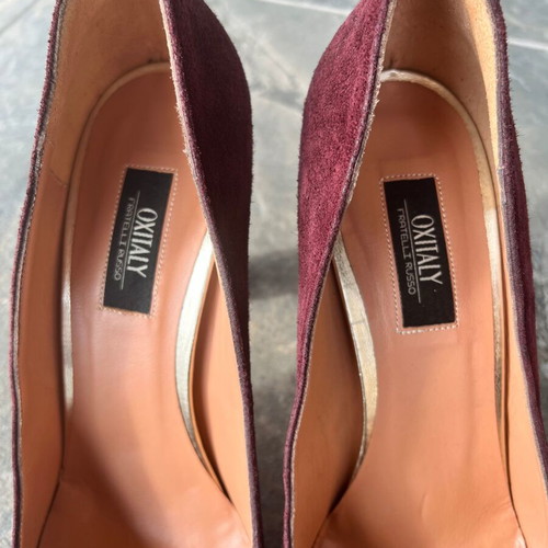 Oxitaly Fratelli Russo pumps new with rhinestone buckle, suede