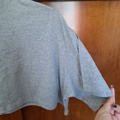 Crop top H&M grey, size L, like new, oversized