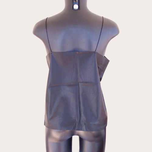 Noisy May black leather texture camisole top used, size M