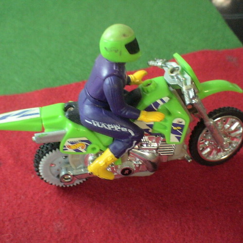 Hot Wheels motocross motorcycle toy with friction motor