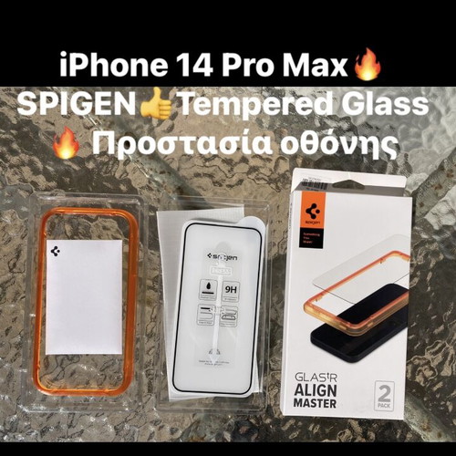 iPhone 14 Pro Max Spigen Full Face Tempered Glass new