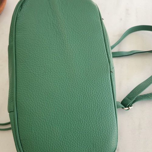 Pouch Bag shoulder type like new, green imitation leather
