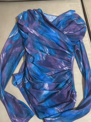 Shein evening blouse new, elastic multicolor, size M