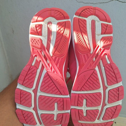 Asics GT-2000 7 running shoes, size 42, pink and white