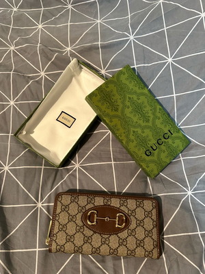 Gucci Horsebit 1955 Zip Around Wallet αχρησιμοποίητο, καφέ